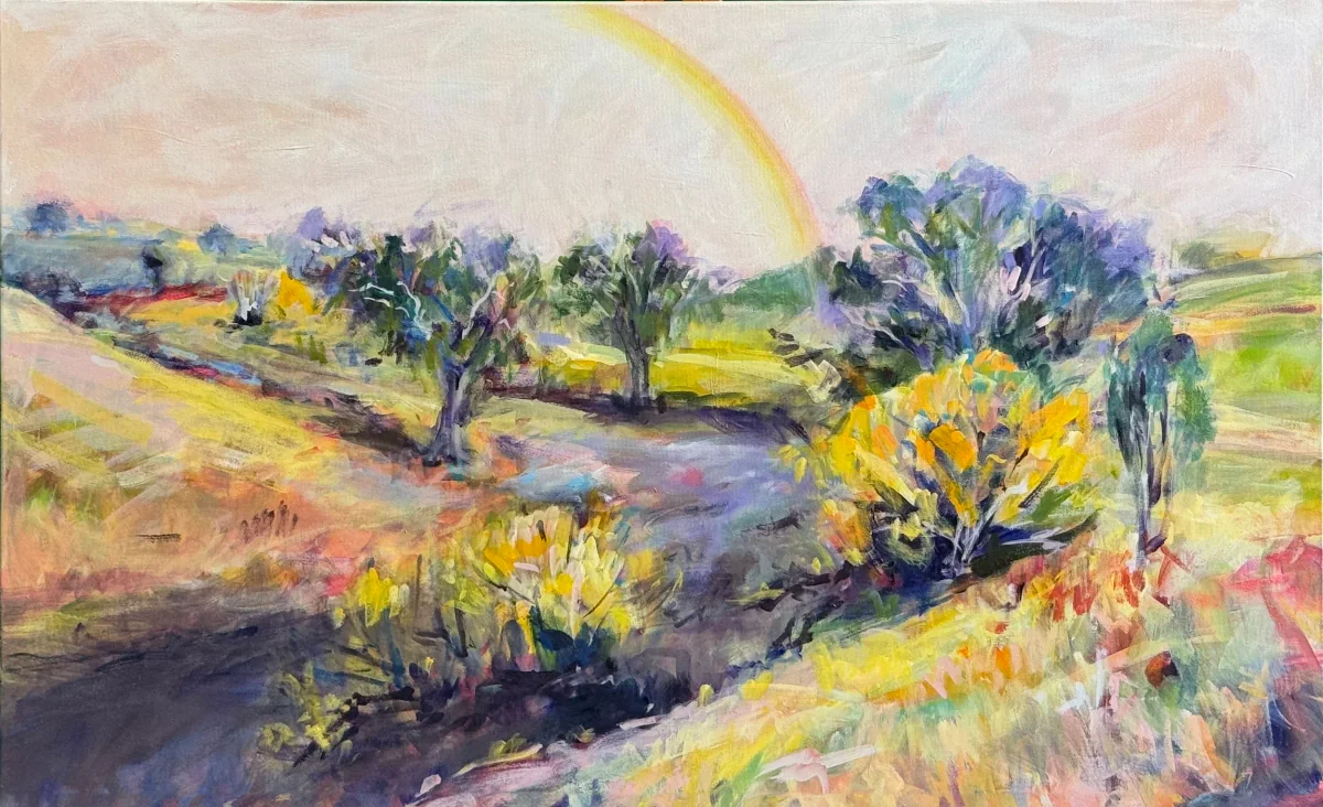 Large expressive landscape painting exhibited at my 3rd Solo show